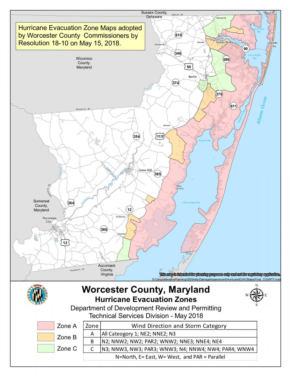 Evacuation Zones Map